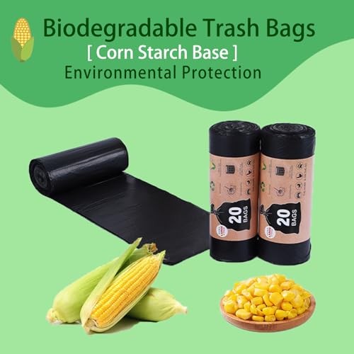 Biodegradable Camping Toilet Waste Bags & Trash Bags, 8 Gallon Compostable