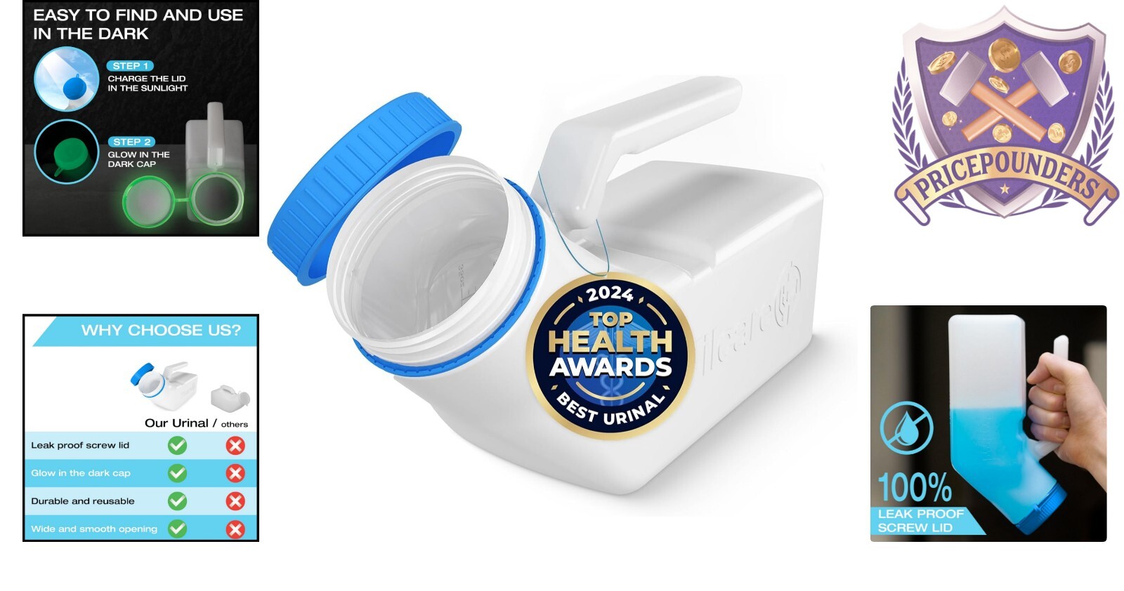 Portable Urinals for Men with 30-Day Guarantee – Perfect for Bedside or Travel