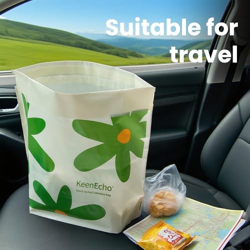Disposable Car Garbage Bin Bags, Vomit Trash Bags Green 20 Count (Pack of 1)