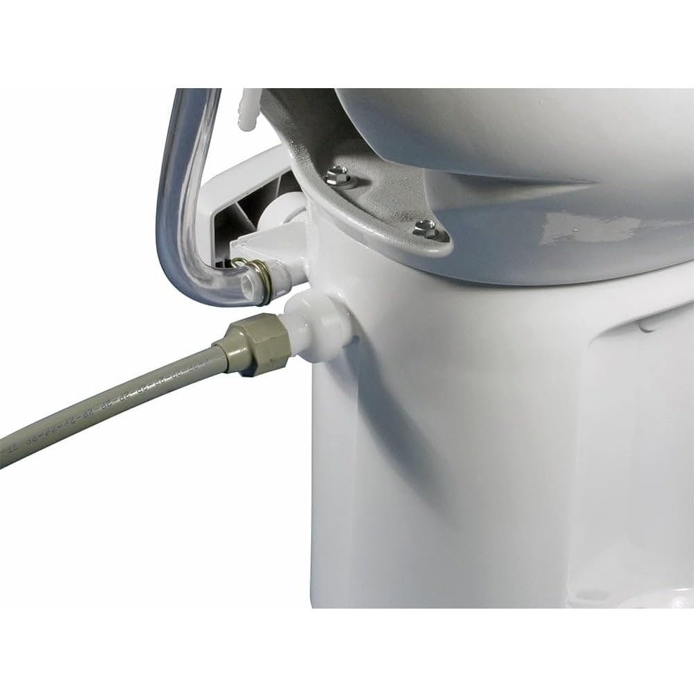 High Profile RV Toilet in White, Aqua-Magic Style II, Single Unit