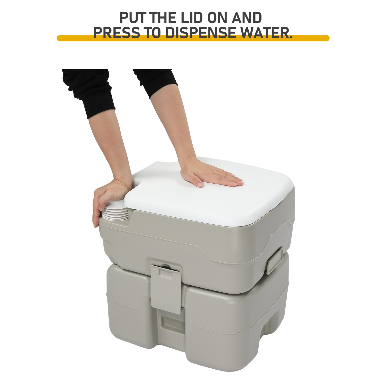 5 Gallon Portable Toilet Outdoor Hand Wash Sink Station RV Camping HDPE Combo