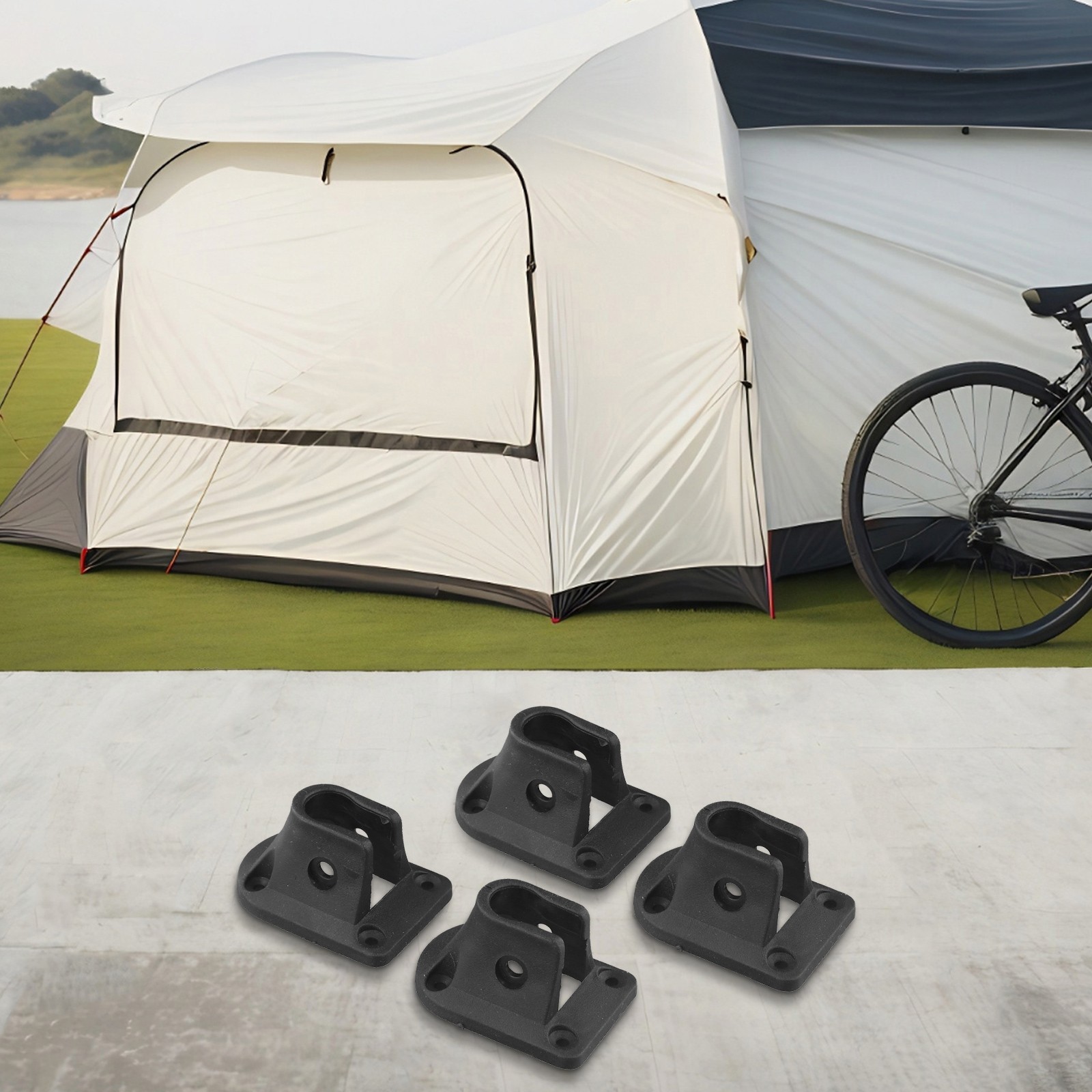 Sturdy PP Material Folding Table Leg Brackets for Camping Furniture Repair
