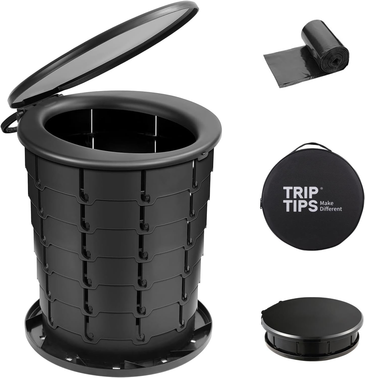 Upgrade Retractable Portable Toilet Travel Toilet Adjustable Height Camping Toil