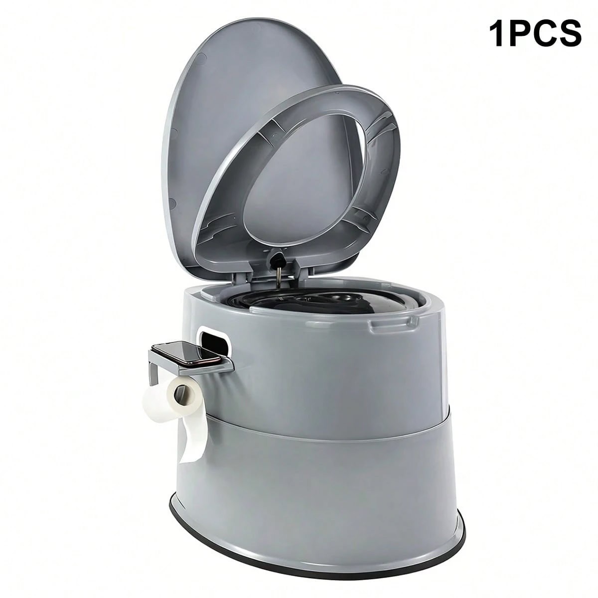 Portable Camping Toilet 1.3 Gal Detachable Bucket 300LB Gray