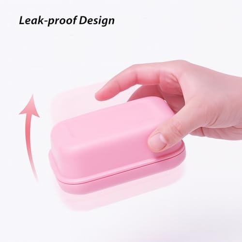 3 Pack Travel Soap Case with Lid, Leakproof Travel Soap Container, Portable