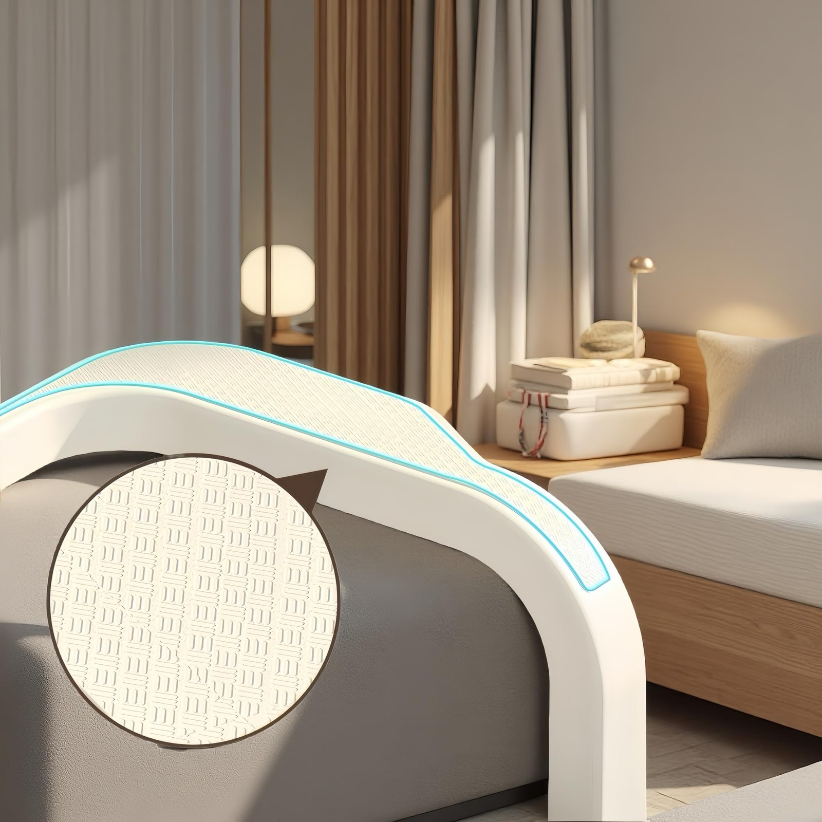 RVTENRIO Portable toilet seat with armrests, with lid, with tissue holder, wi…