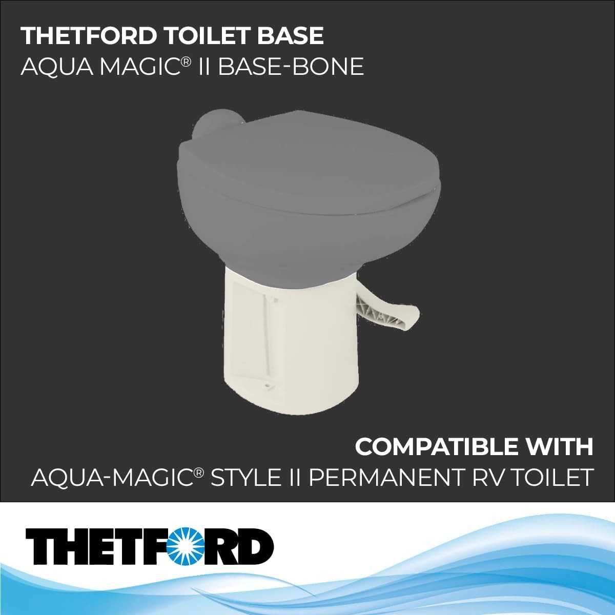 Thetford 42138 Style II RV Toilet Base Only Cover Not Included