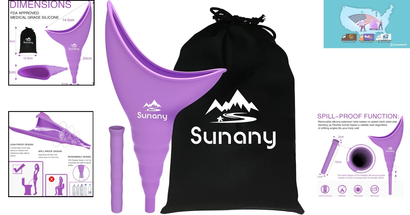 High-Quality Silicone Female Urination Device – Portable & Discreet for Outdoors