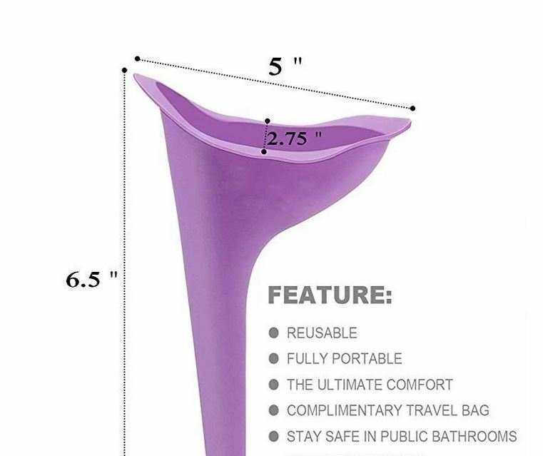 2-Pack Female Urinal Bathroom Portable Potty Pee Standing Up Toilet No Squatting