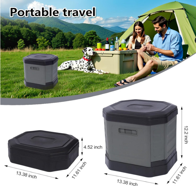 Inodoro Portátil Camping Plegable con Tapa para Adultos y Niños Viaje RV