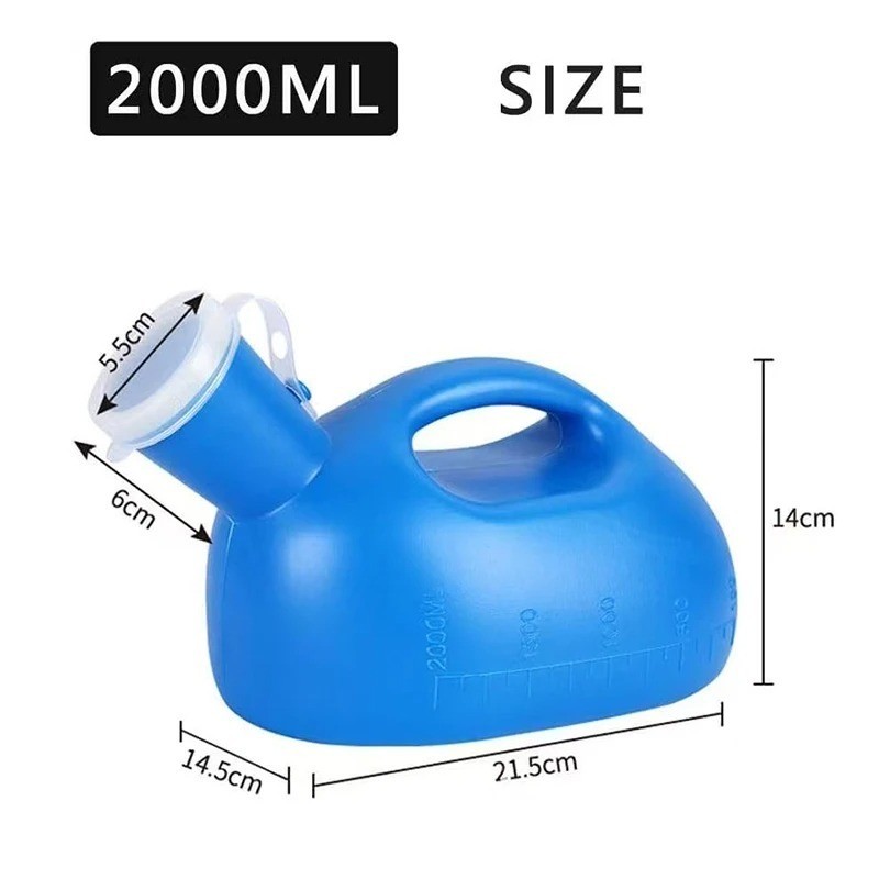 Toilet Supply For Outdoor 2000ml Plastic Male Elderly Bed Potty Pee Bottle Colle