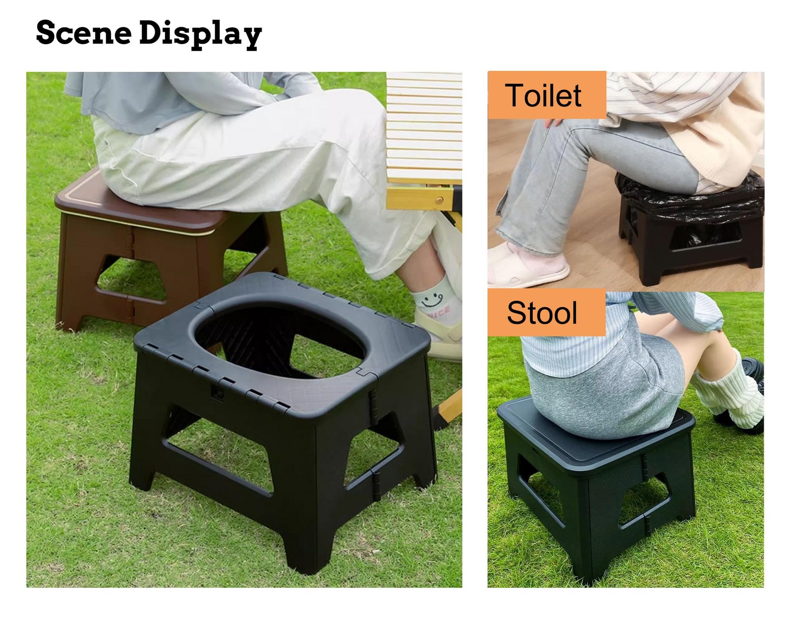 Camping Portable Chair,Firm Foldable With Lid,Folding Stool For Travel Wild F…
