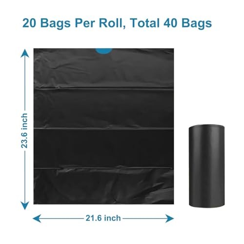 40 PCS Portable Toilet Bags with Drawstring, 40 Count with Drawstring
