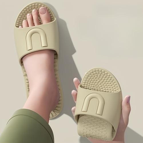 Portable Travel Slippers for Women Men Foldable 6-6.5 Women/5-5.5 Men Q Black