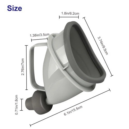 2Pcs Portable Potty Pee Funnel Men Women Emergency Urinal Outdoor Toilet Device
