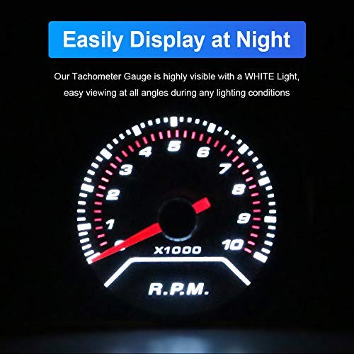 Tachometer Tacho Gauge Meter 0-10000 RPM Gauge Meter 2inches 52mm Universal