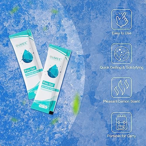 30 Pack Portable Toilet Absorbent Gel Packets
