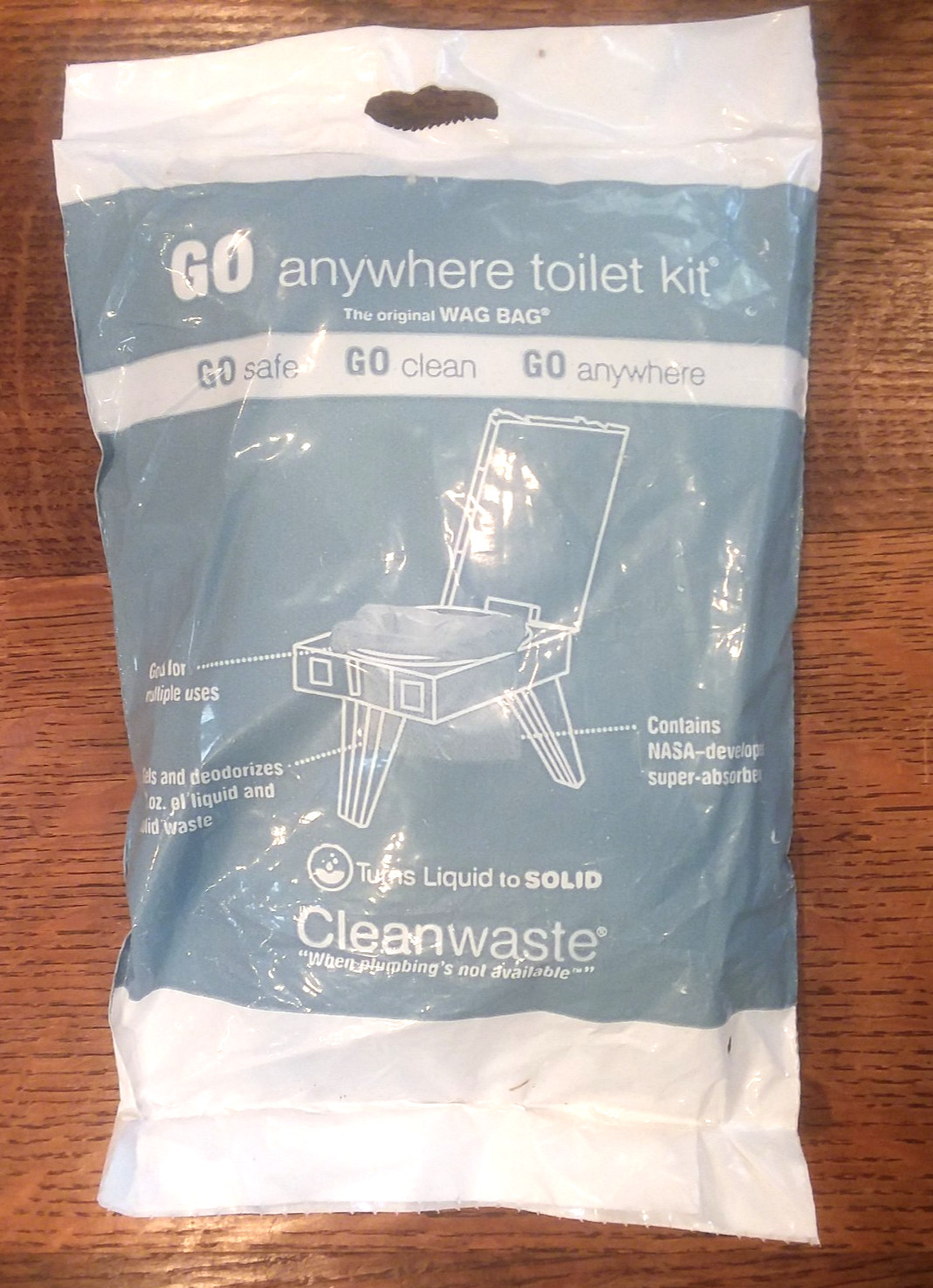 Cleanwaste Go Anywhere Toilet Kit 100 packets – Camping, Day Sailing, Hiking