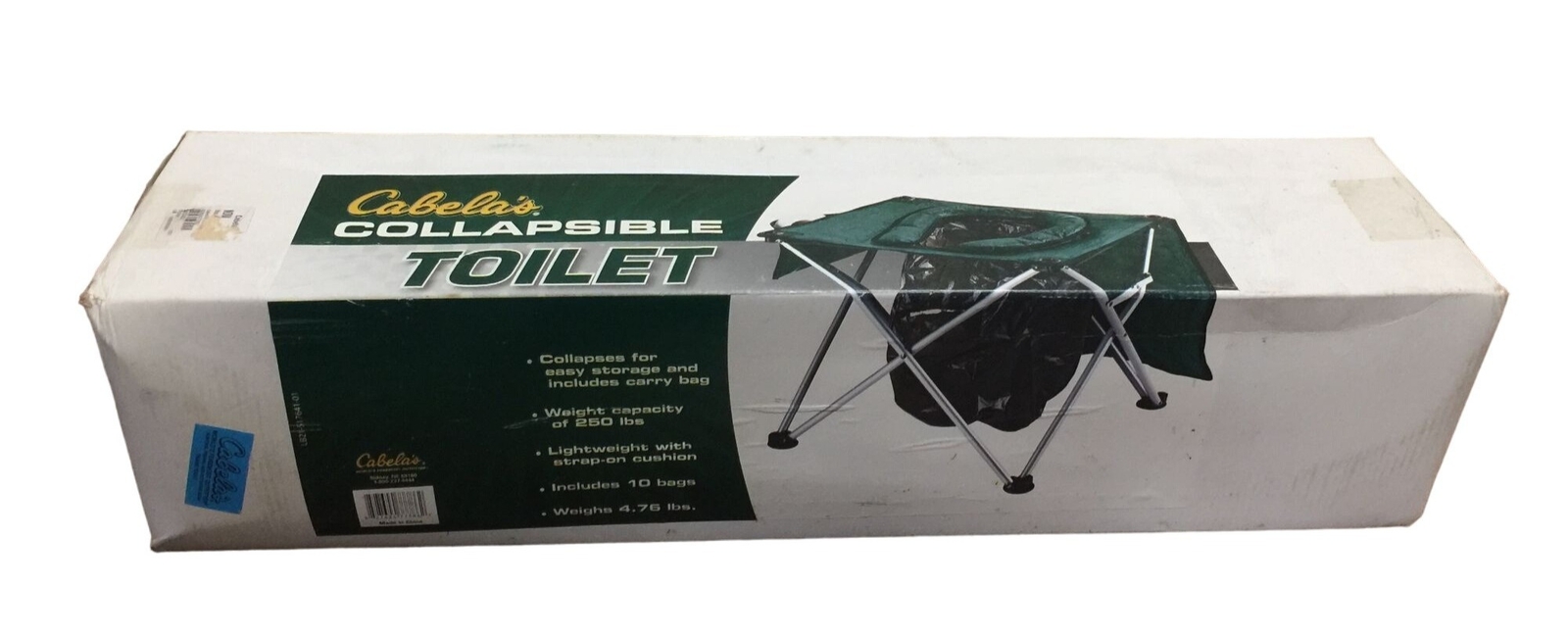 Cabela’s Collapsible Green/Black Toilet New in Box