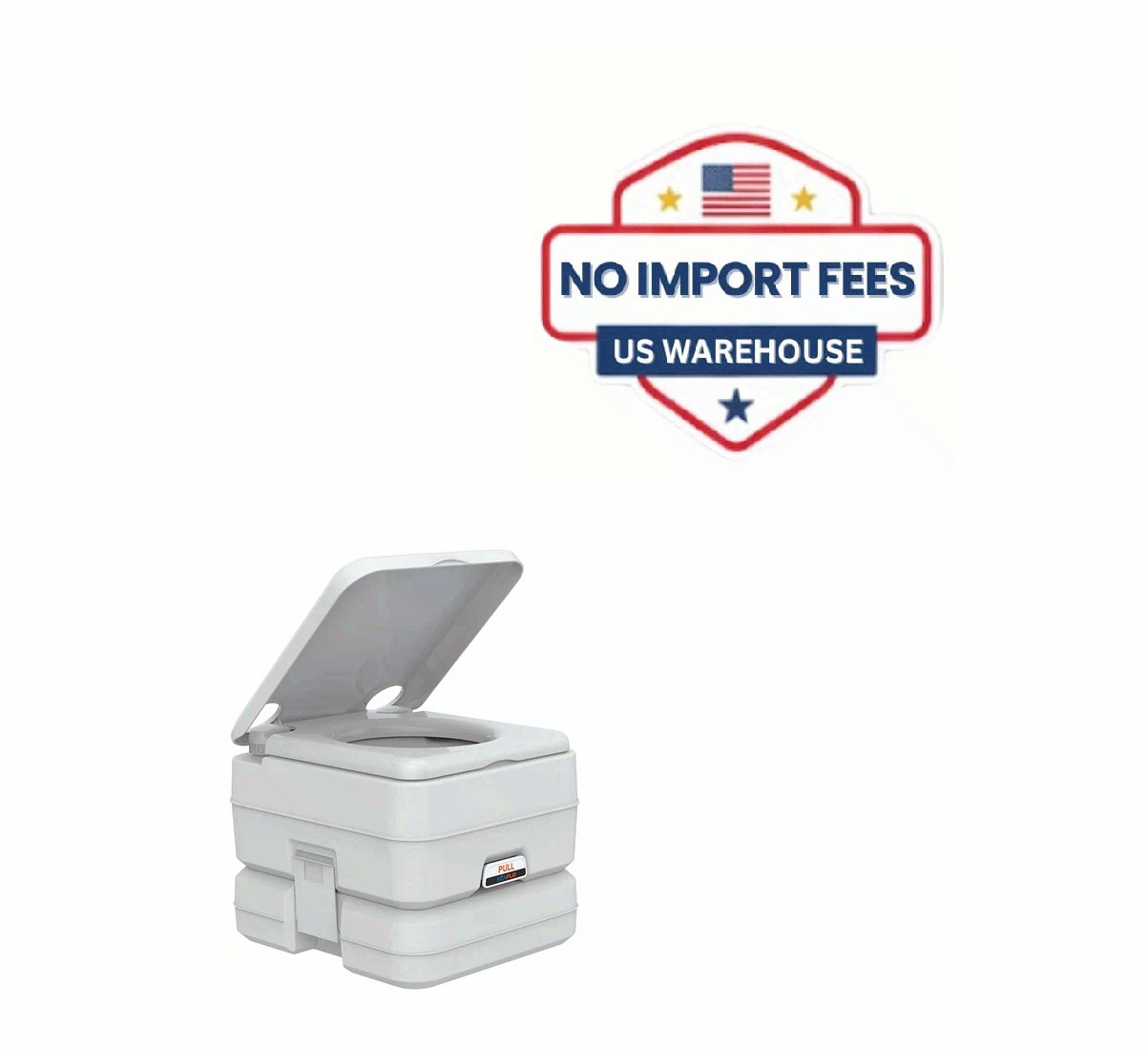 Ⓢeaflo Portable Toilet SFPT-10-01 2.6 Gallon RV Camping Marine Boat