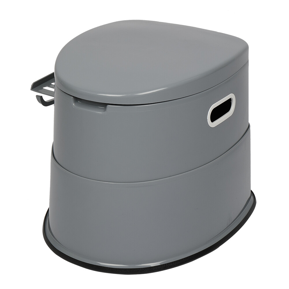 Portable Toilet Flush w/ Non-slip Mat Porta-Potty Outdoor Travel Camping Boat RV