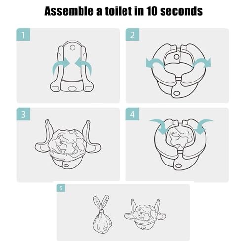 Portable, Foldable Potty Seat for Toddler, Travel Toilet Seat Emergency