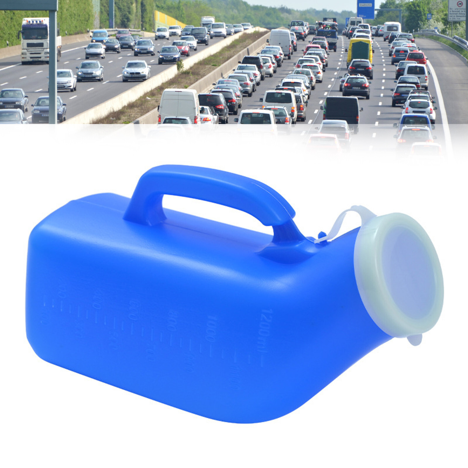 Travel Urinal For Men Spill Proof Men’s Potty Portable Urinal Pee Bottle 1200ML