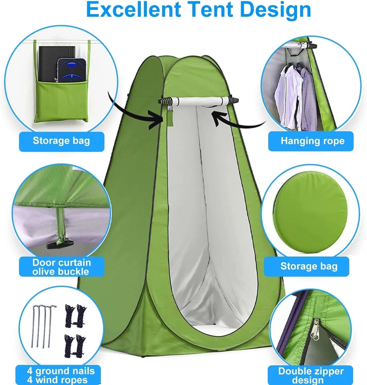 Foldable Portable Commode 190lb Camping Toilet