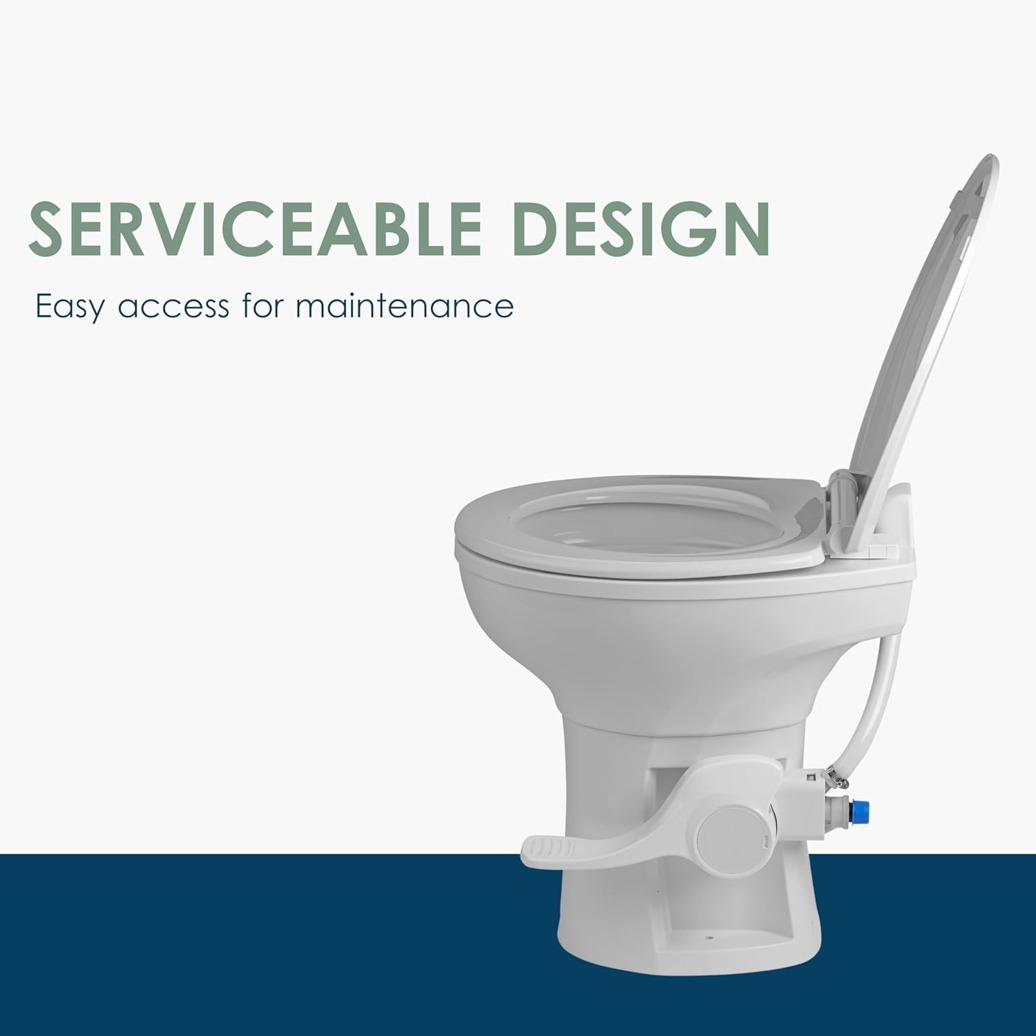 Voyager RV Toilet with Freezable Water Valve – Perfect for Winter Use!