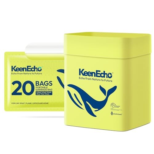 Yellow Disposable Car Garbage Bin Bags – 20 Count – Pack of 1