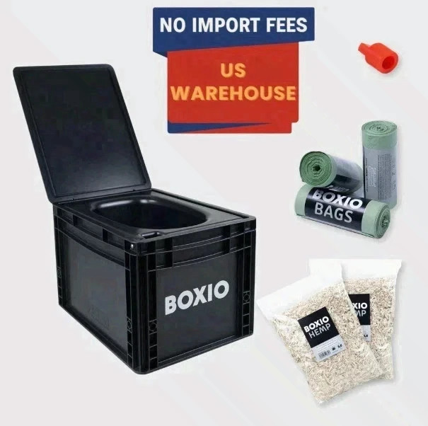 BOXIO TOILET PLUS – Portable Separating Toilet Kit w/ Bags & Plug FS USA