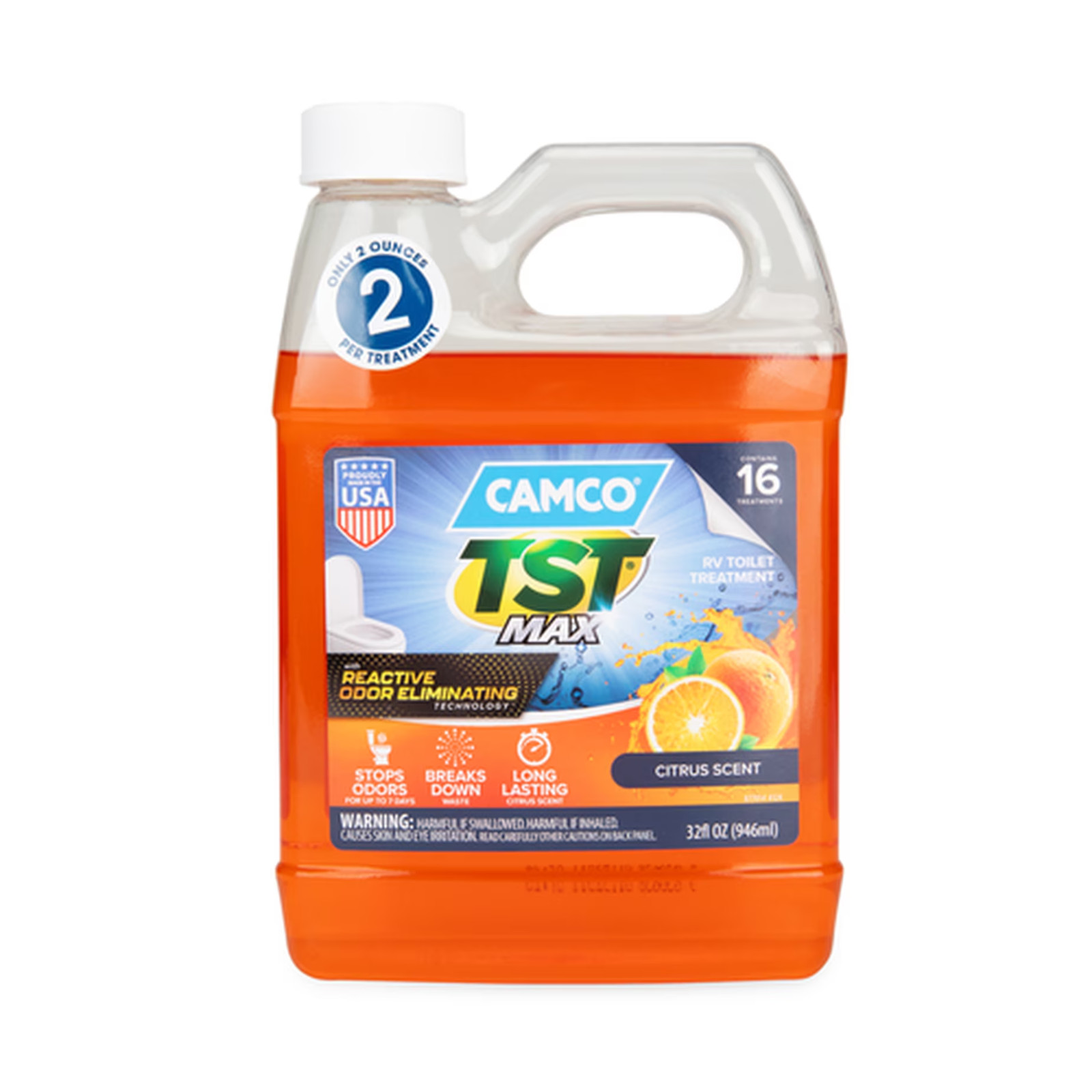 (2 pack) Camco TST MAX RV Toilet Treatment, Ultra-Concentrated Formula, 32oz,