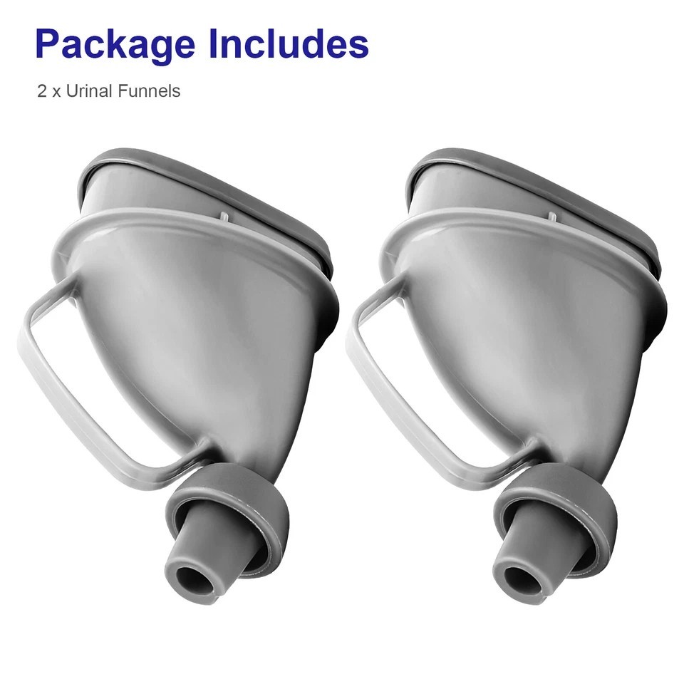 2X Unisex Portable Potty Pee Funnel Adult Emergency Urinal Device Outdoor Toilet