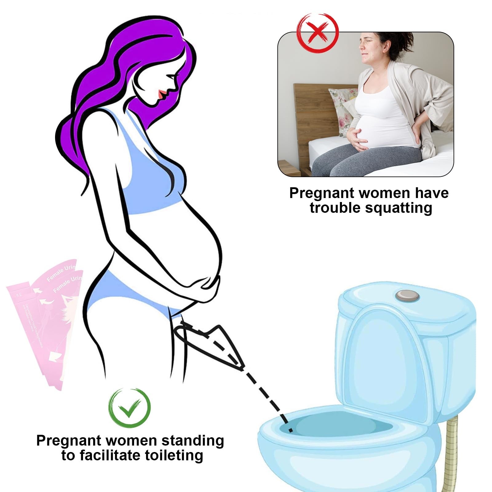 40pcs Pee Funnel for Women Disposable Female Urination Device, Womens Urinal …