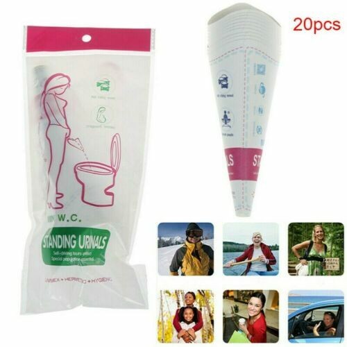 Outdoor Disposable Waterproof Funnel Women Urination Device 20pcs