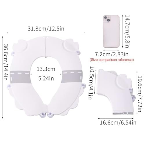 Portable Potty Training Seat for Toddlers, Foldable Travel Toilet with Non Gray