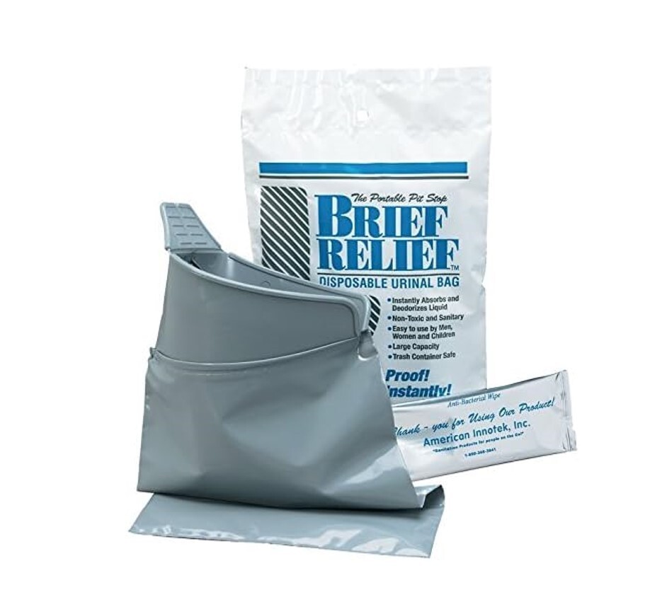 Brief Relief BR608, 3-Mil Thick Plastic Urine Pouch, 10 PACK, FREE SHIP