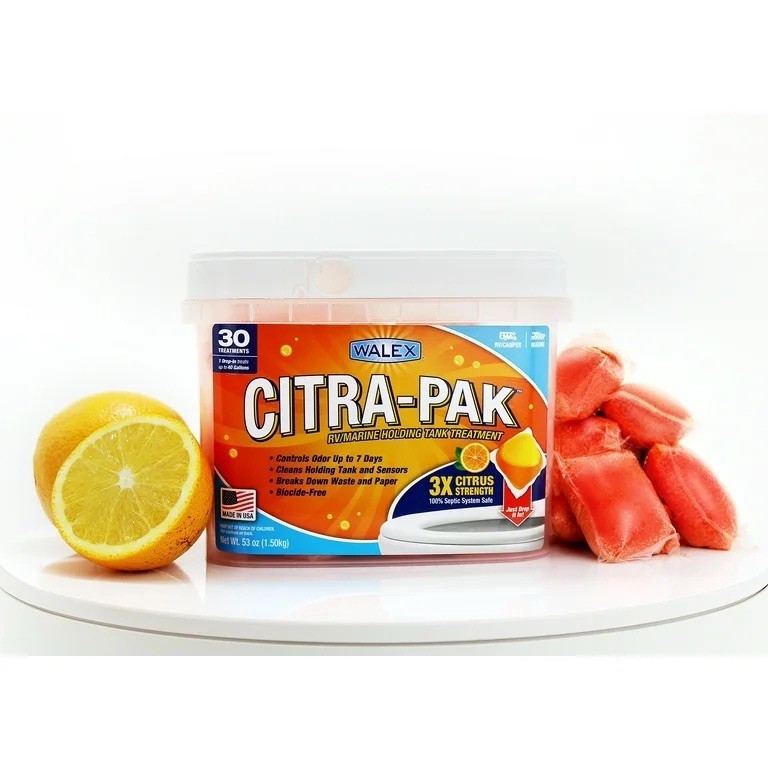 Walex Citra-Pak RV/Marine Holding Tank Treatment – 30 Citrus Pods – Septic Safe