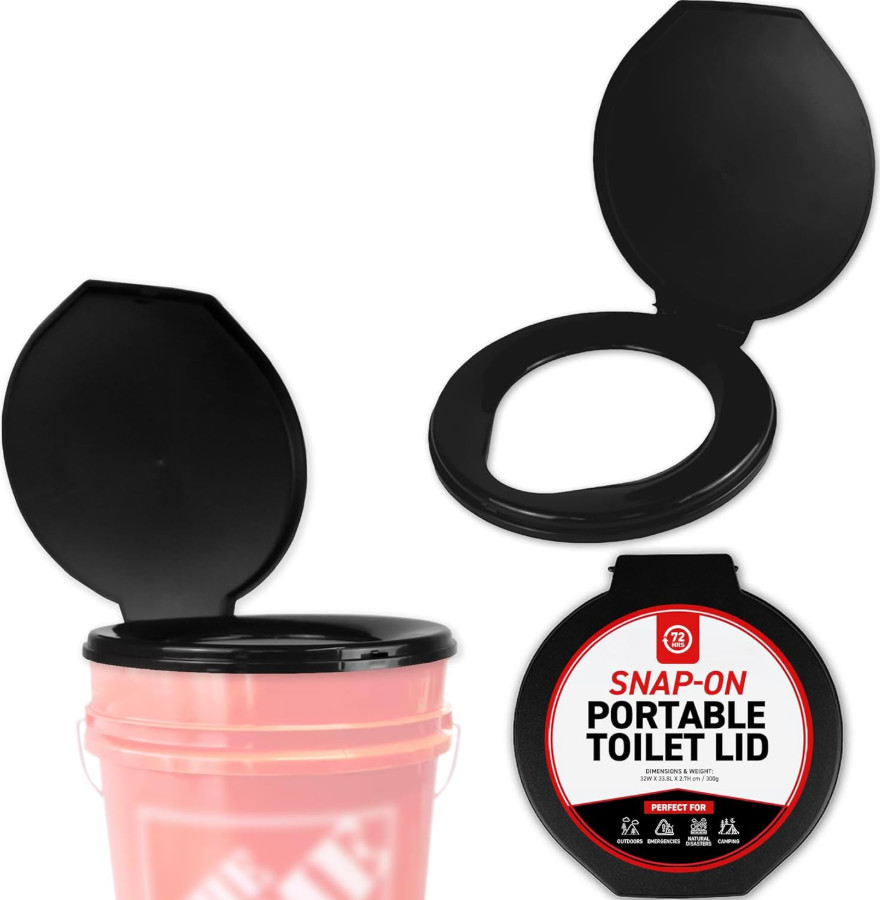 Portable Toilet Seat for 5 Gallon Bucket w/ Lid Camping Emergency Outdoor Travel