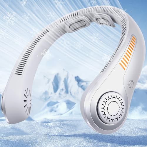 Portable Neck Fan Rechargeable, 5 Speeds, Lightweight, Long Lasting, Gray