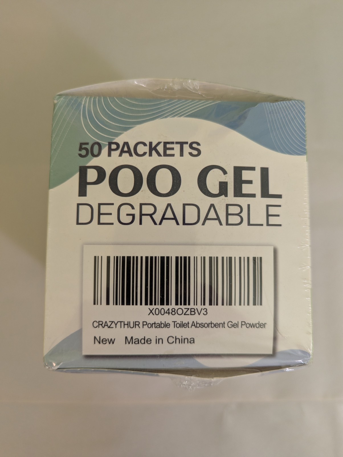 CRAZYTHUR Portable Toilet Gel Powder 50 Pack & 25 Biodegradable Bags