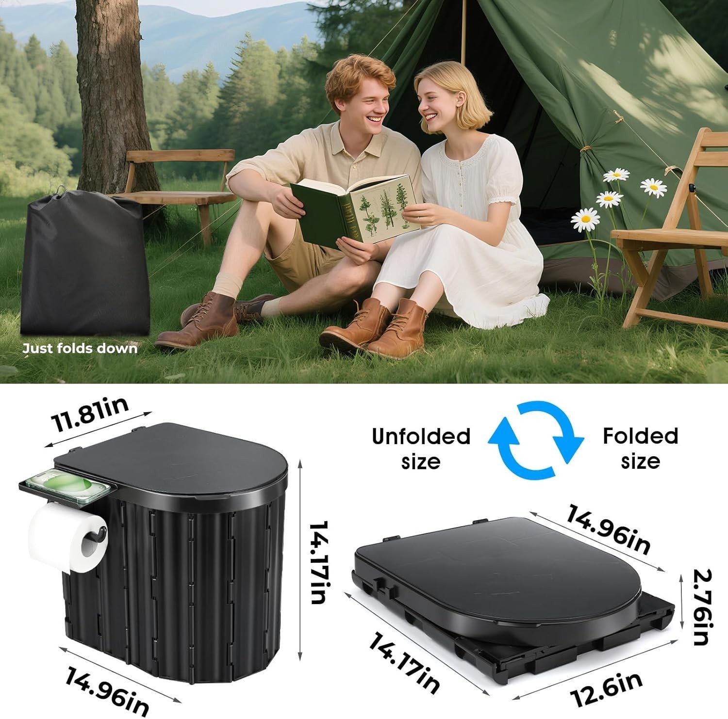 Travel Ready: Lightweight Portable Toilet for Camping, RV, Truck & Beach Use