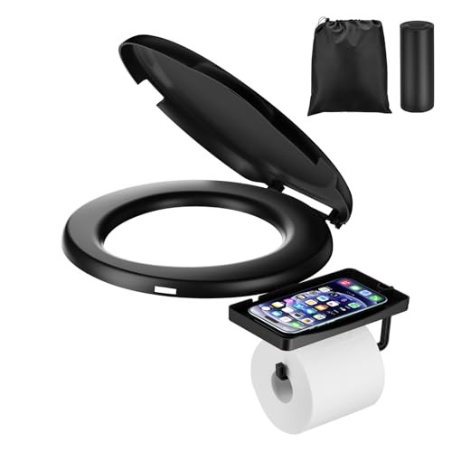 Bucket Toilet Seat 2025 Upgraded, 5 Gallon Bucket Toilet for Camping and