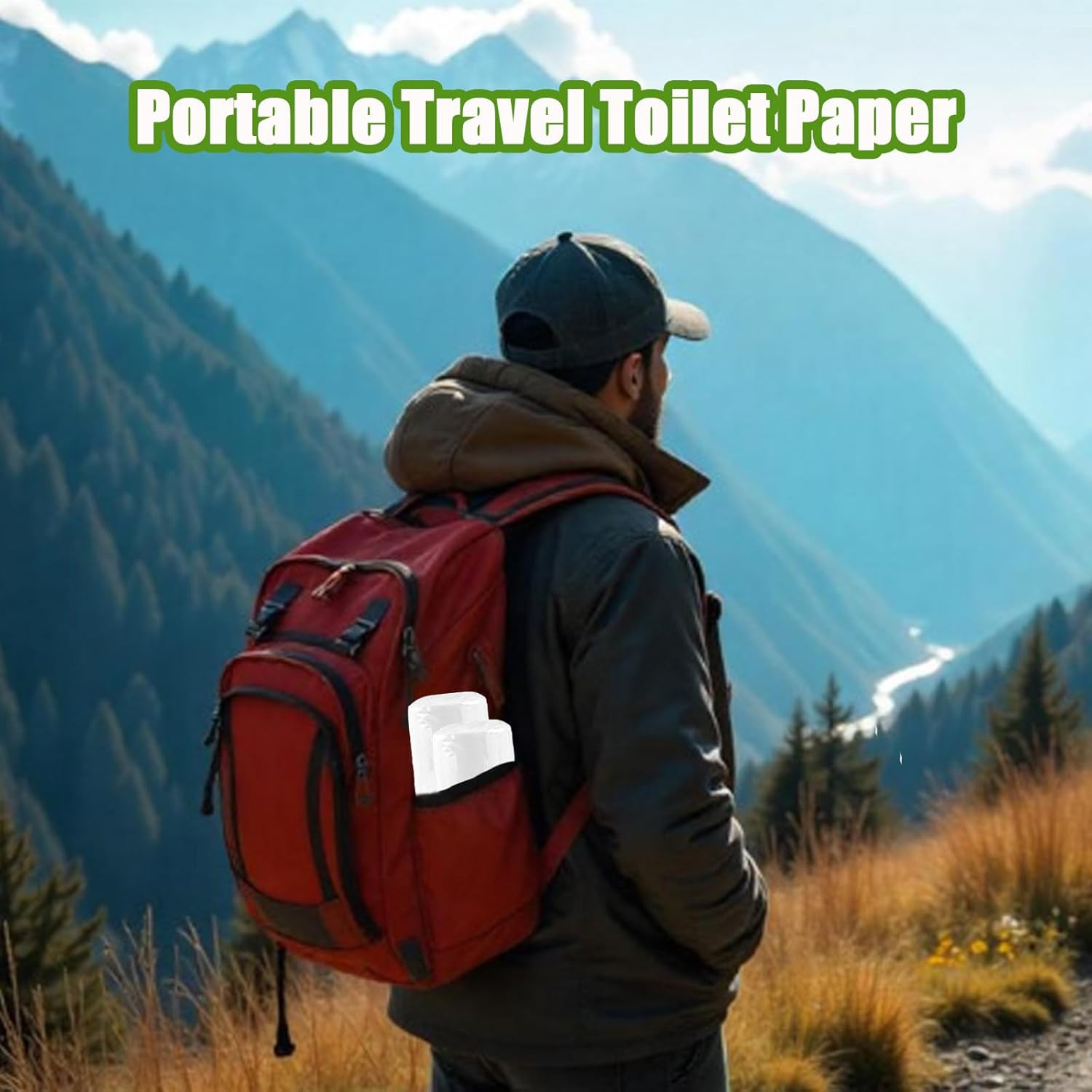 Travel Toilet Paper, 6 Rolls Portable Pack Toilet Tissue, Compact Soft Individua