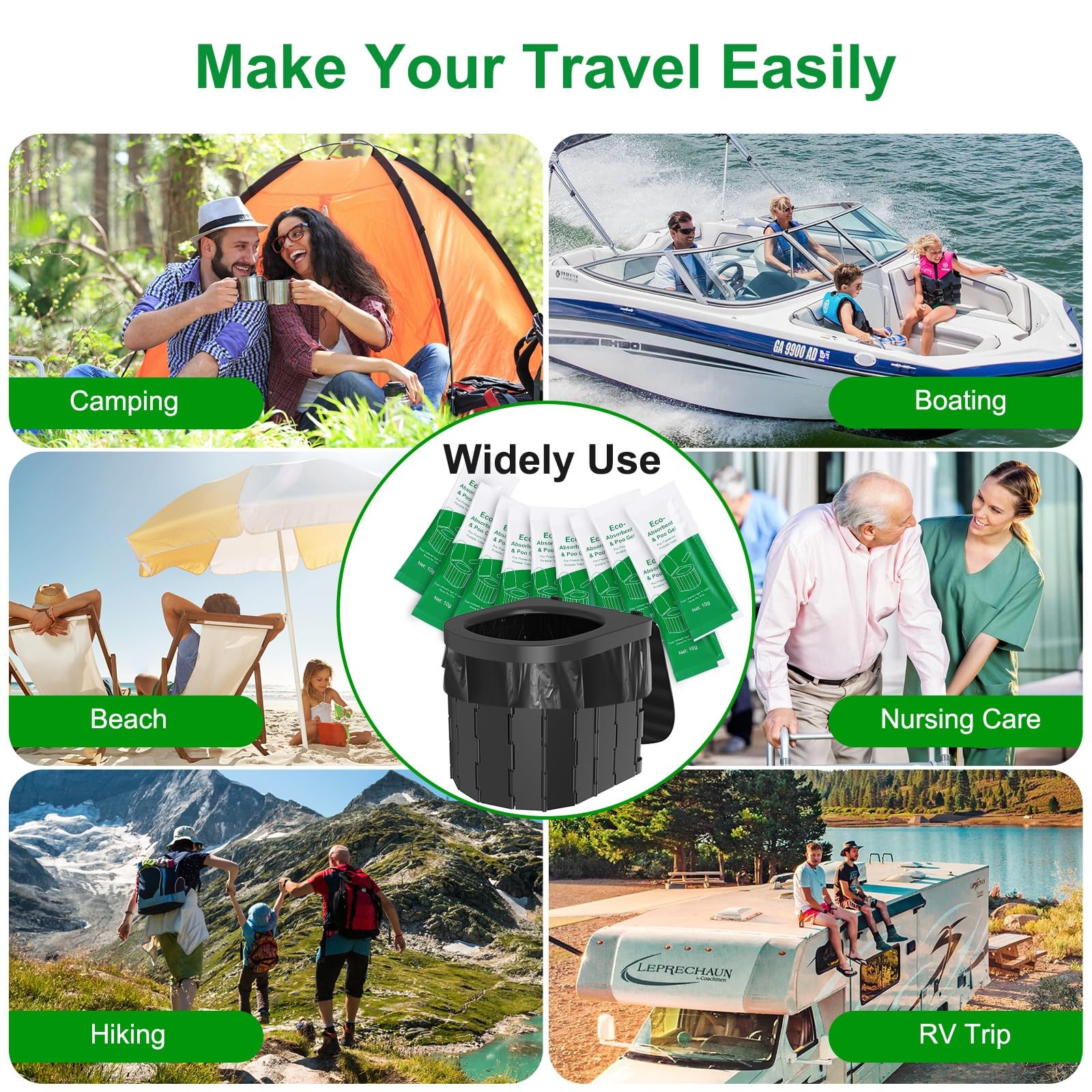 Poo gel for portable Toilet, Deodorizing Treatment portable for car camping b…