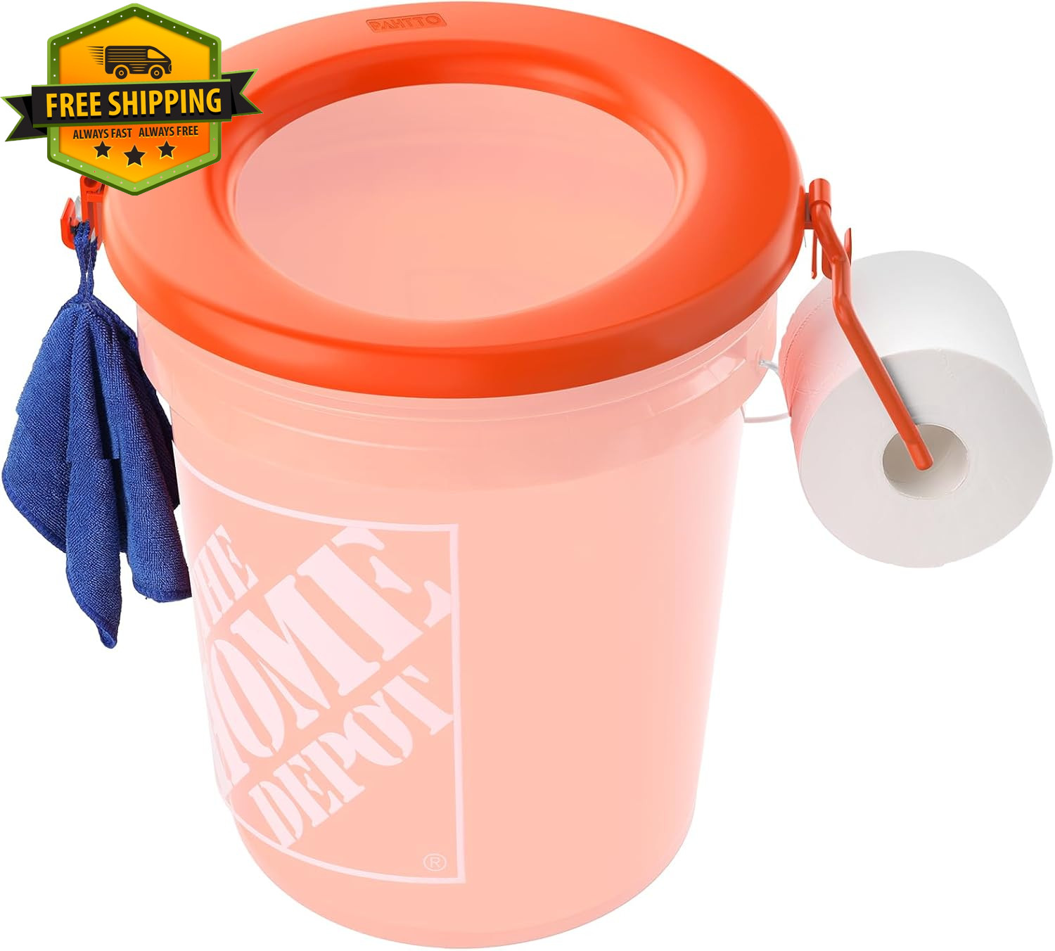 Portable Bucket Toilet Seat for 5 Gallon Buckets Camping RV Emergency Use