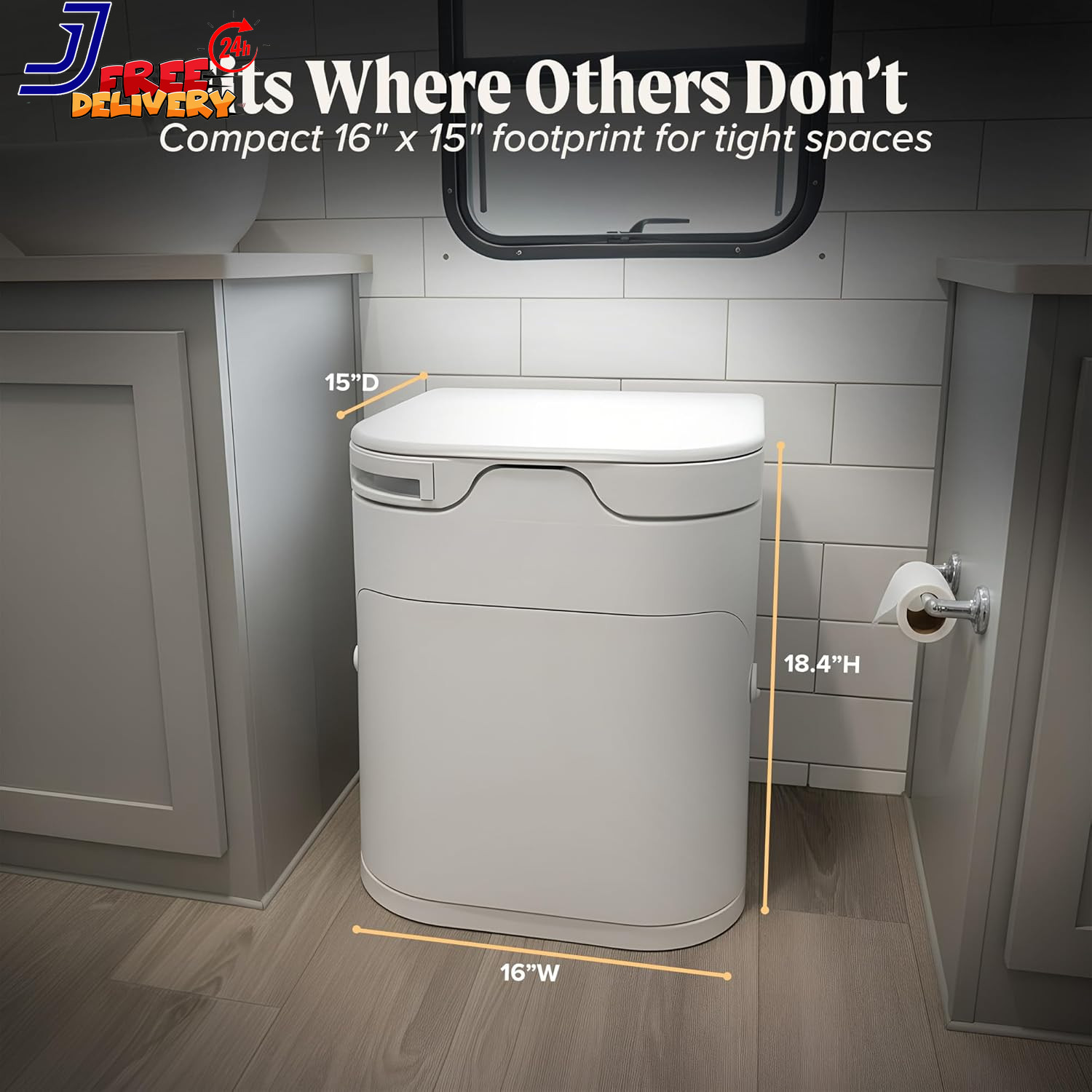Origin 12V Electric Composting Toilet Compact Odorless Off-Grid Solution