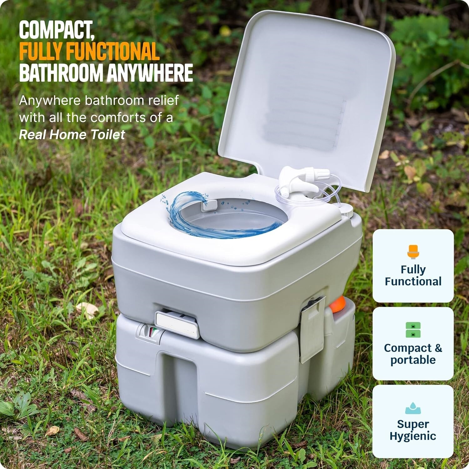 Inodoro Servicio Sanitario Portatil Multiuso Construccion 5.3 Gallon Para Camion