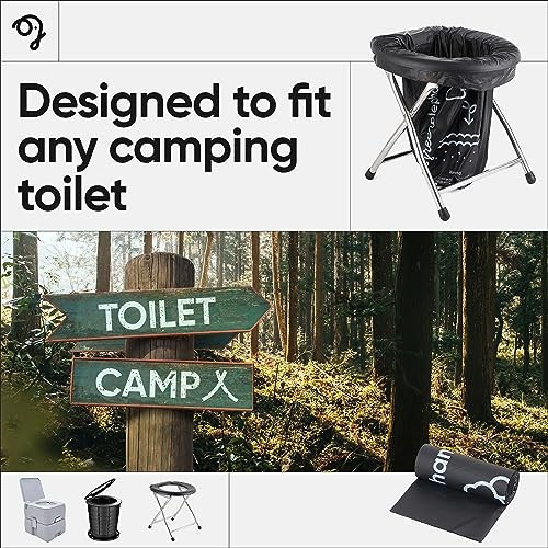 Portable Waste Bags – Camping Potty Liners, Biodegradable 15 Count (Pack of 1)