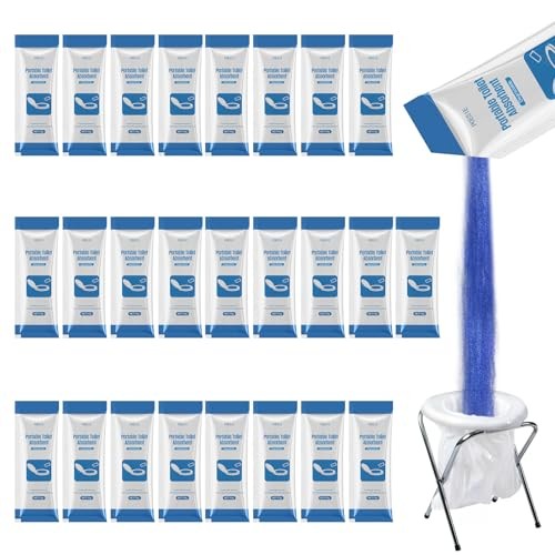 Poo Absorbent Gel Powder for 0.35 Ounce (Pack of 25) Camping Toilet Gel Only